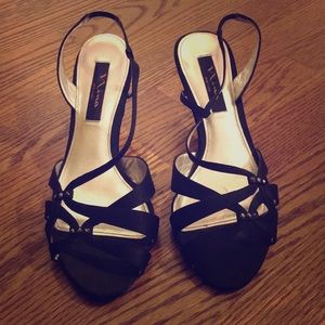 Mia black kitten heel